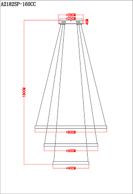 Люстра подвесная Arte Lamp ORIONE A2182SP-160CC 160Вт 1 лампочек LED