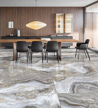 Полированный керамогранит NEODOM Unica N20352 Arabesque Grey 120х60см 1,44кв.м.