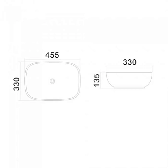 Раковина накладная AM-PM Func M8FWCC10450WG 45,5х33см