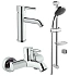 Набор смесителей VITRA Minimax S A49153EXP хром