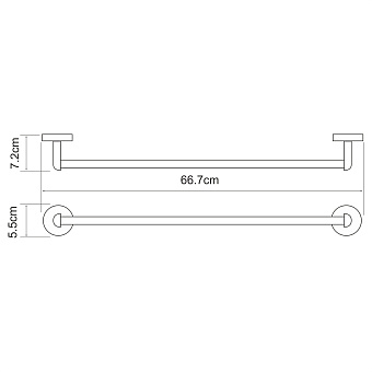 Полотенцедержатель WASSERKRAFT Rhein K-6200 K-6230 хром 66,7см