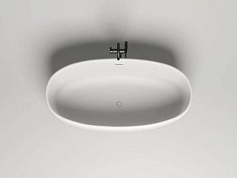 Ванна каменная SALINI LUCE 100121MRH S-Stone матовая 170х85см отдельностоящая