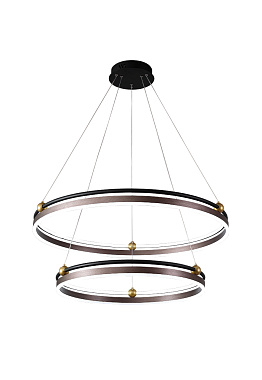Люстра подвесная CRYSTAL LUX FERNANDO FERNANDO SP123W LED D600+800 COFFEE/BLACK 123Вт 1 лампочек LED