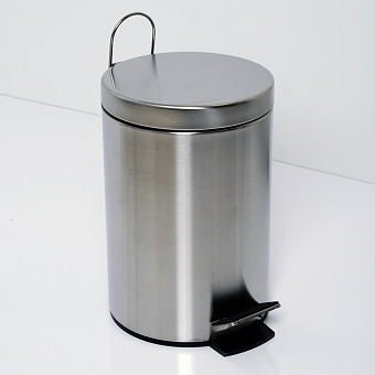 Мусорное ведро WASSERKRAFT K-665 хром 5л с педалью