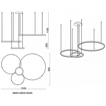 Светильник подвесной KINK Light Тор 08223,33P 110Вт LED