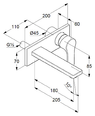 Смеситель для раковины KLUDI Zenta SL 482470565 хром