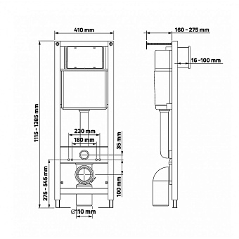 Инсталляция с унитазом BERGES АТОМ Line 043312