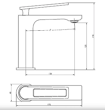 Смеситель для раковины Maxonor PL1096 хром