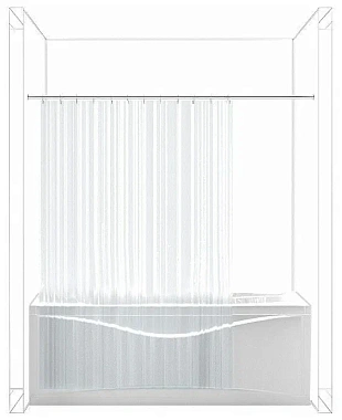 Карниз для ванны Aquanet прямой 140, 198747