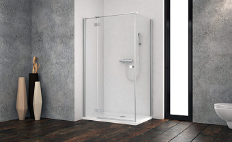 Душевая дверь RADAWAY Essenza New 385044-01-01L 200х90см стекло прозрачное