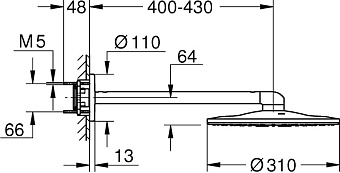 Душевой штуцер GROHE 26483000 хром