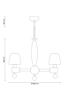 Люстра подвесная Lucia Tucci NATURA 088.8 480Вт 8 лампочек E27