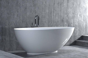 Ванна каменная SALINI PAOLA 101612GRH S-Sense глянцевая 172х82см отдельностоящая