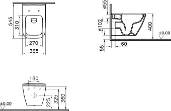 Инсталляция с унитазом VITRA Integra Square 9856B003-7206