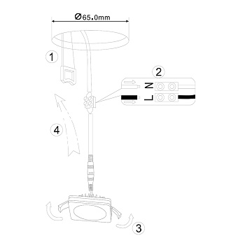Светильник точечный встраиваемый Maytoni Phanton DL303-L7W 7,4Вт LED