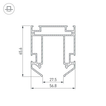 Профиль для светодиодной ленты Arlight 036147 2000мм серебро