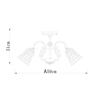 Люстра потолочная Arte Lamp NICOLE A2702PL-3AB 60Вт 3 лампочек E27