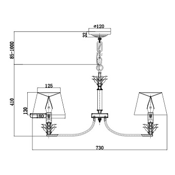 Люстра подвесная Maytoni Barbara H003PL-06MG 240Вт 6 лампочек E14