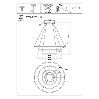 Светильник подвесной ST Luce ST605.203.114 114Вт LED