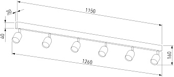 Светильник потолочный TK Lighting Top 1022 50Вт GU10