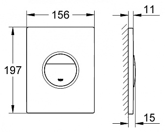 Панель смыва GROHE Nova Cosmopolitan 38847KI0 чёрный