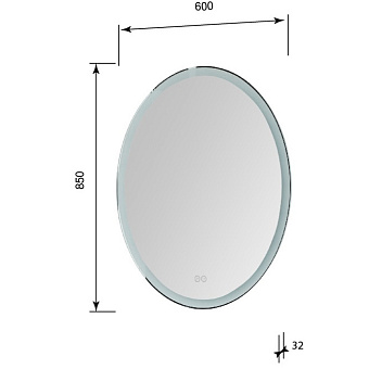 Зеркало AQUANET Комо NEW 249357 85х60см с подсветкой