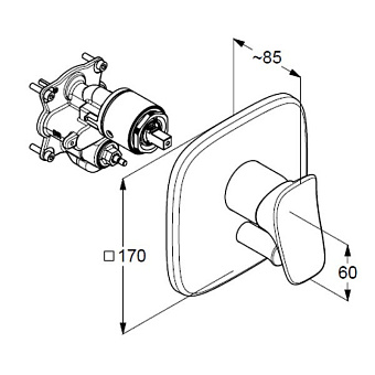 Смеситель для душа KLUDI Ambienta 536500575 хром