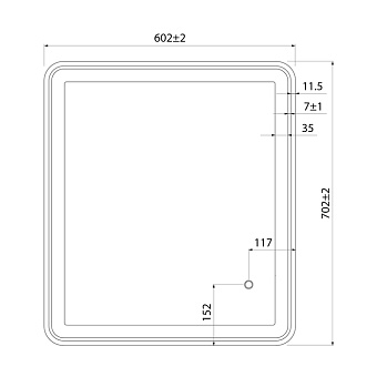 Зеркало IDDIS Cloud CLO6000i98 70х60см с подсветкой