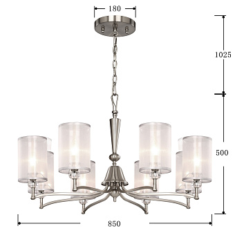 Люстра подвесная Favourite Laguna 2698-8P 320Вт 8 лампочек E14