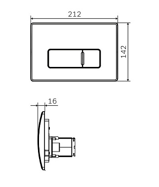 Панель смыва AM-PM Pro M I048038 чёрный (матовый)