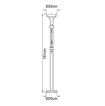 Торшер Arte Lamp DUETTO A4329PN-2CC 263Вт R7S-118mm 2 плафонов