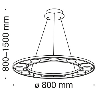 Светильник подвесной Maytoni Fad MOD070PL-L63B3K 63,1Вт LED