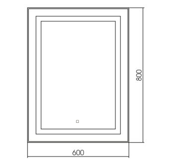 Зеркало Azario Саурон LED-00002510 80х60см с подсветкой