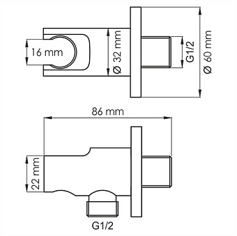 Шланговое подключение WASSERKRAFT A083 чёрный