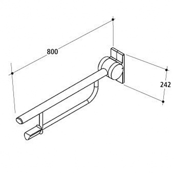 Поручень для ванной IDEAL STANDARD CONTOUR S6360RN 84,7см уголь