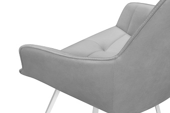 Кухонный стул поворотный AERO 56х61х85см велюр/сталь Light Grey