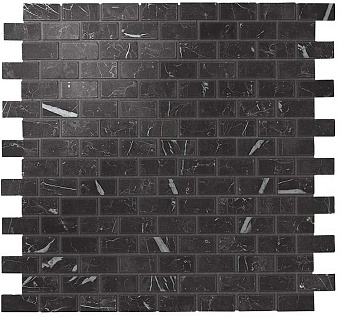 Керамическая мозаика Atlas Concord Италия MARVEL STONE AS35 Nero Marquina Mosaico Lappato Burattato 29,8х29,8см 0,54кв.м.