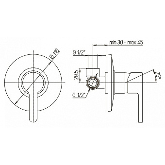 Гигиенический душ Paini Arona ARCR690/574 хром