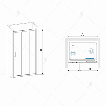 Душевая дверь RGW Passage 06081313-11 195х120см стекло прозрачное