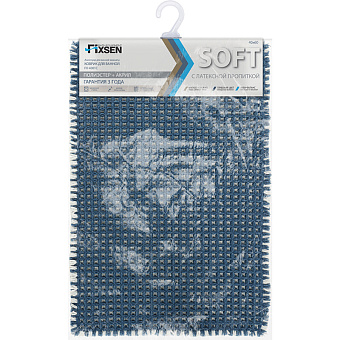 Коврик для ванной FIXSEN Soft FX-4001C 60х40см синий