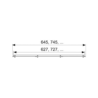 Дизайн-вставка Tece 601270 114,5см