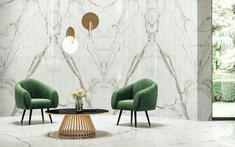 Декор Atlas Concord Италия Marvel Shine A4PH Statuario Supremo Lp Macchia Aperta 150х75см 1,125кв.м.