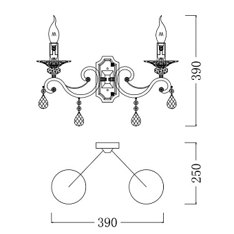 Бра Maytoni Grace RC247-WL-02-R 120Вт E14