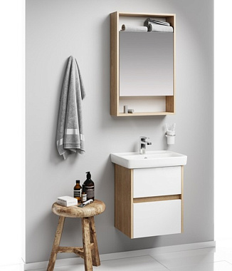 Шкаф зеркальный AQWELLA City SIT0405DB 15х50х80см