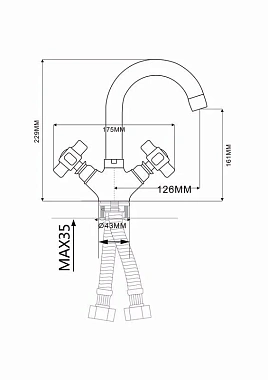 Смеситель для раковины Maxonor MN1218 хром