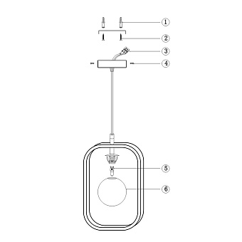 Светильник подвесной Maytoni Avola MOD431-PL-01-WG 40Вт G9