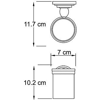 Стакан в ванную WASSERKRAFT Isar K-7328 тёмная бронза