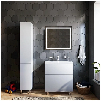 Пенал напольный AM-PM Gem M90CSL0306WG 32х30х190см белый