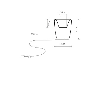Светильник ландшафтный Nowodvorski Flowerpot 9711 60Вт IP44 E27 белый