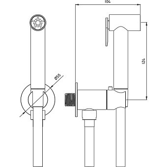 Гигиенический душ Huber Shower TT00792540 чёрный матовый